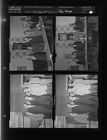 Group of people standing behind table in Veteran office; Group of guys standing (4 Negatives) (January 13, 1958) [Sleeve 17, Folder a, Box 14]